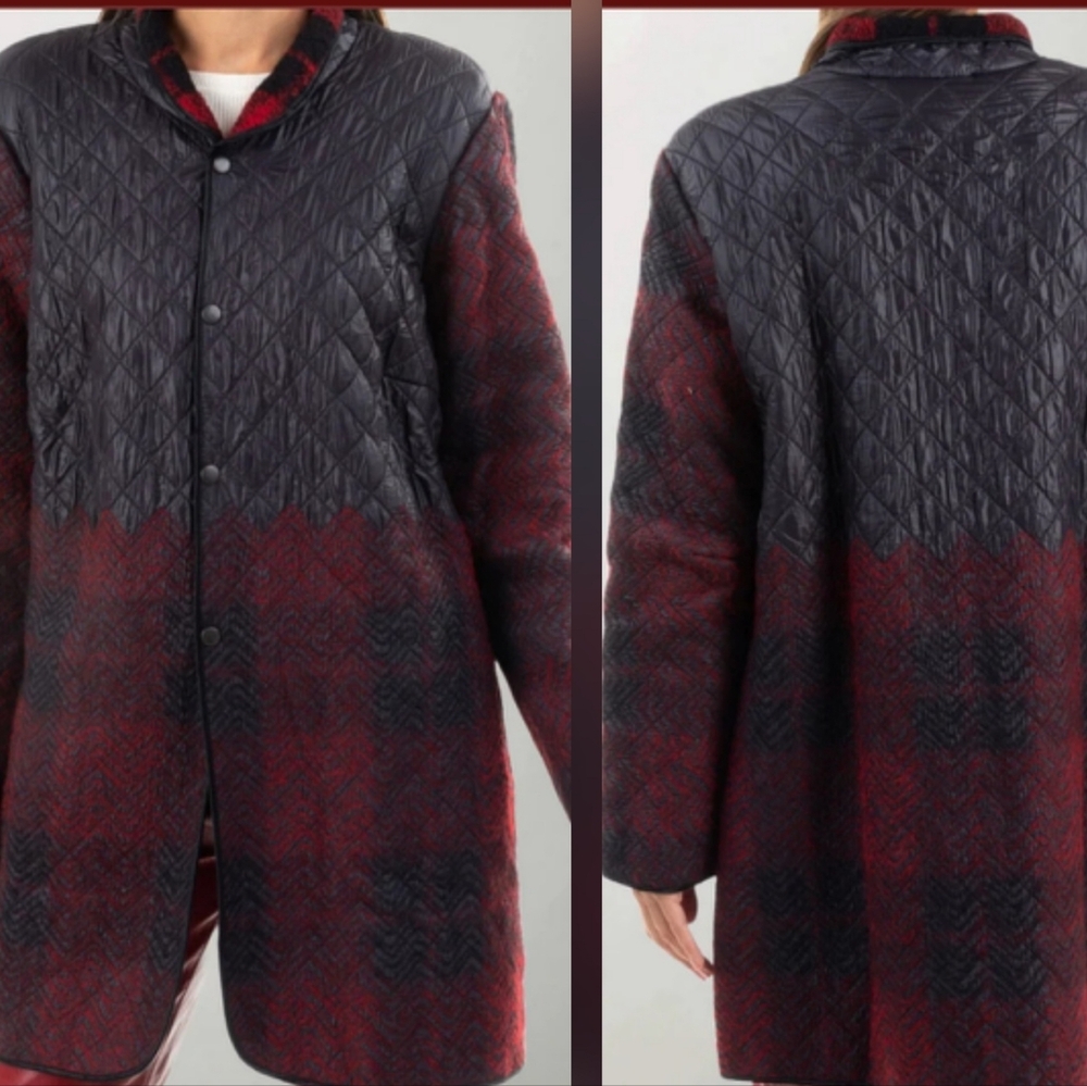 NWT GORGEOUS Handmade In Italy Pendleton-vibe Wool Blend Coat Chore Jacket M/L